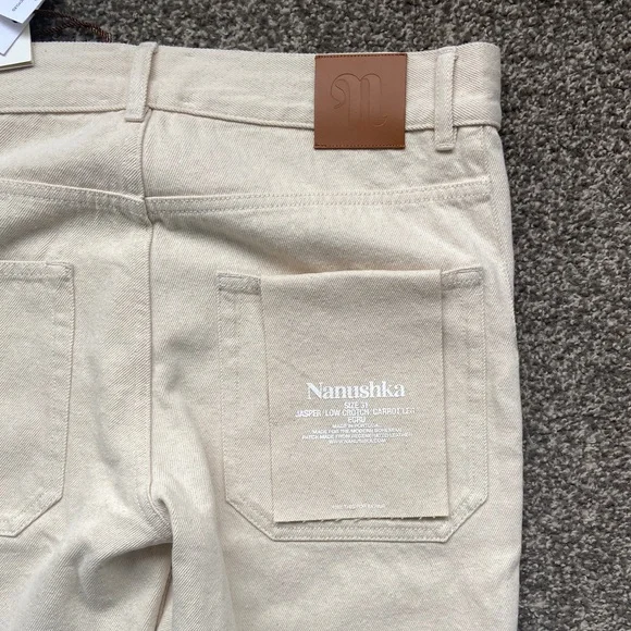 Nanushka Jasper Straight-leg Jeans in EcruMen’s Waist Size 31 Chinos & Khakis
